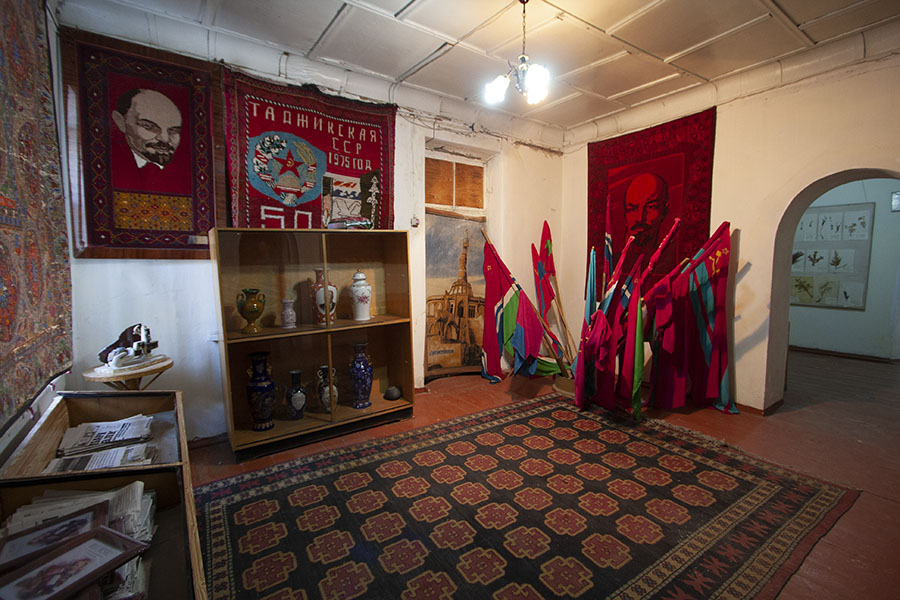 Het regionale museum van Khorog heeft een hoog Lenin gehalte