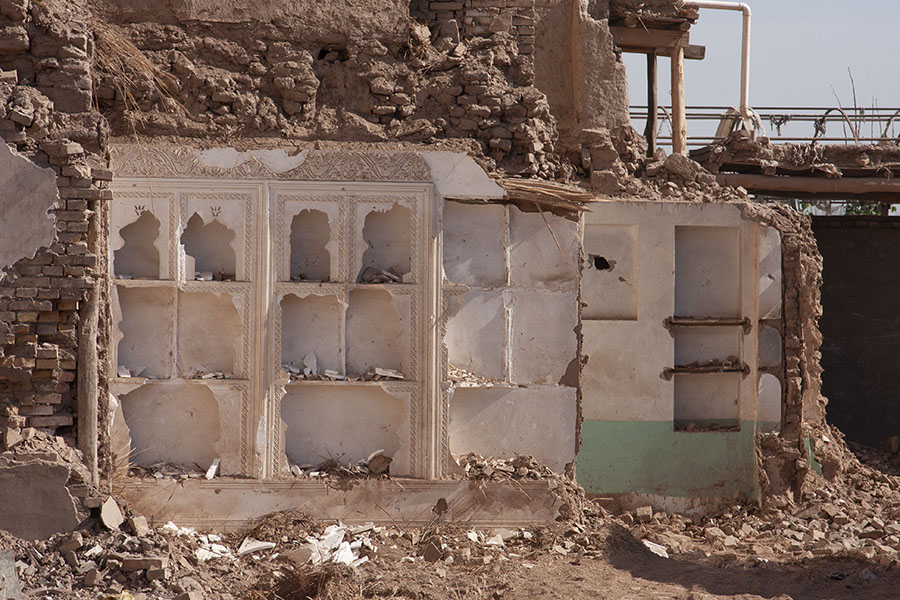 Destruction of an Uyghur home in ancient Kashgar