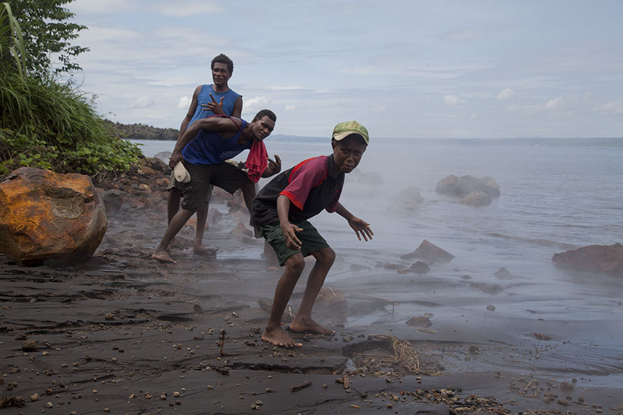 Guys at Matupit on Rabaul island